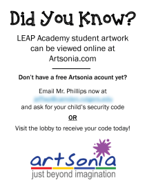 2015 Art Show Artsonia Flyer