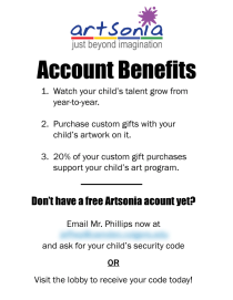 2015 Art Show Artsonia Flyer