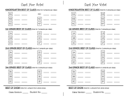 Art Showcase Paper Ballot for Voting on Student Artwork