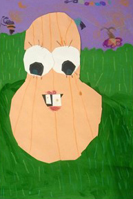 Students used both organic and geometric shapes to create expressions for these Fall-inspired and fun gourds.