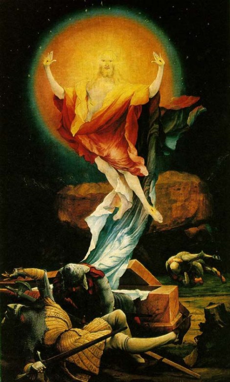 Resurrection panel from the Isenheim Altarpiece by Matthias Grünewald, 1510